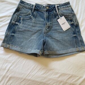 VERVET BY FLYING MONKEY Classic Blue Jean Shorts